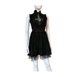 Killstar Gothic Lace-Up Mini Dress – XS – Like New
